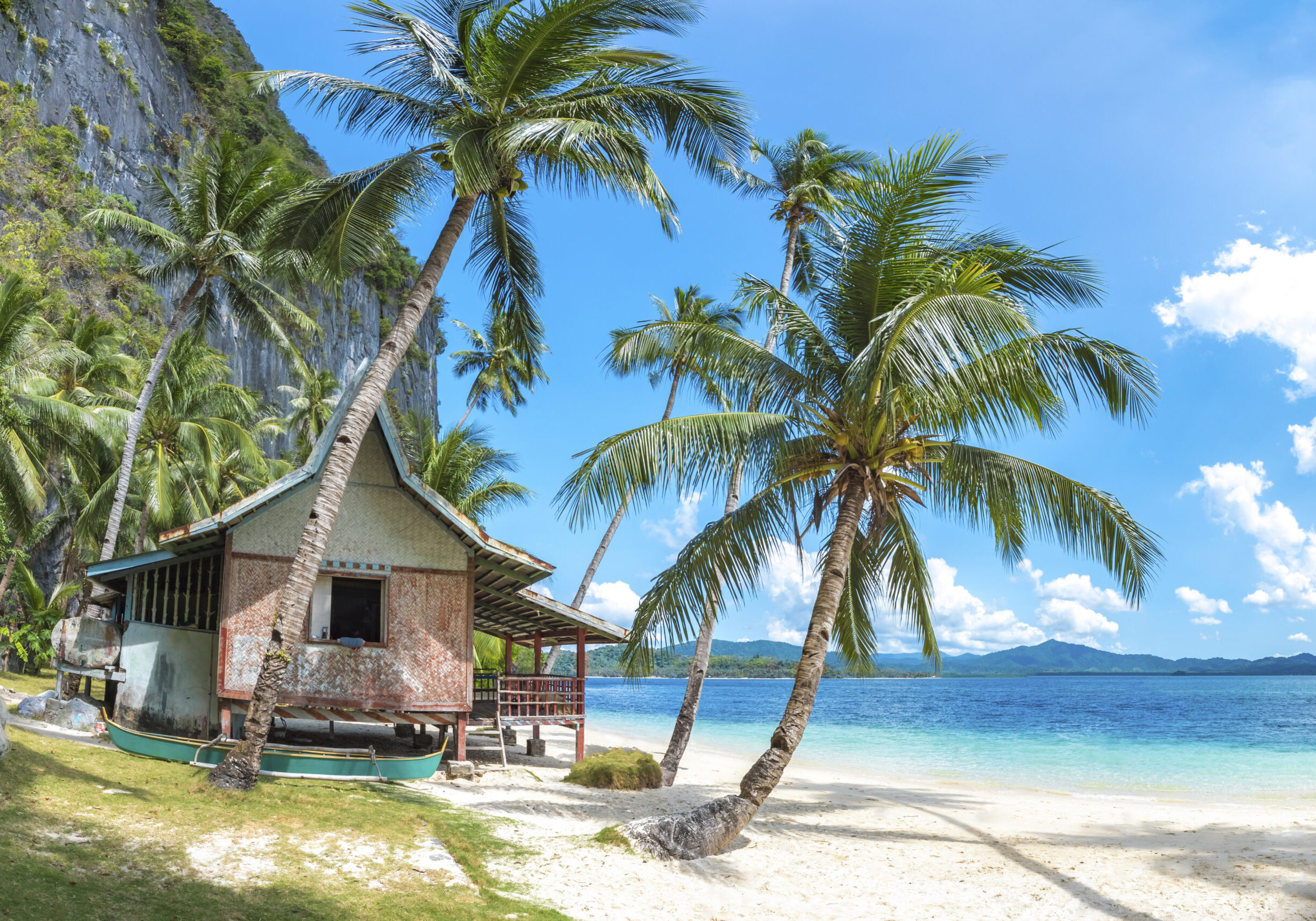 Coastal Scenery of El Nido, Palawan Island, The Philippines, a P